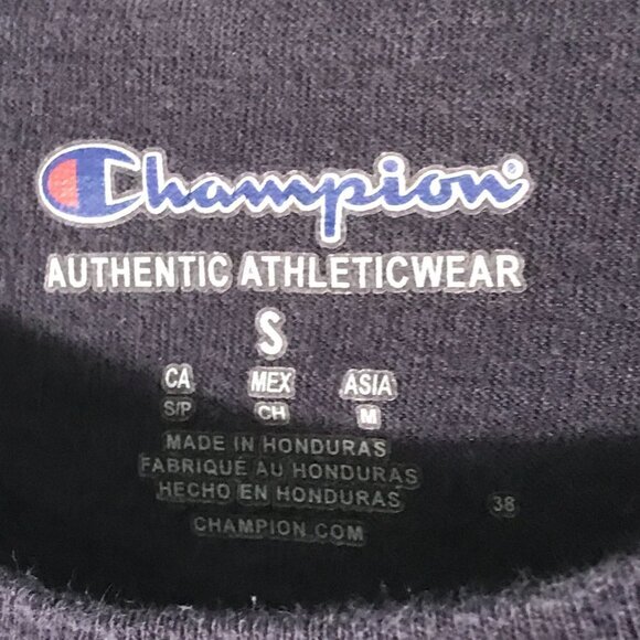 Vintage Champion Blue Workout Short Sleeve Tee T Shirt Mens Small - Picture 5 of 7